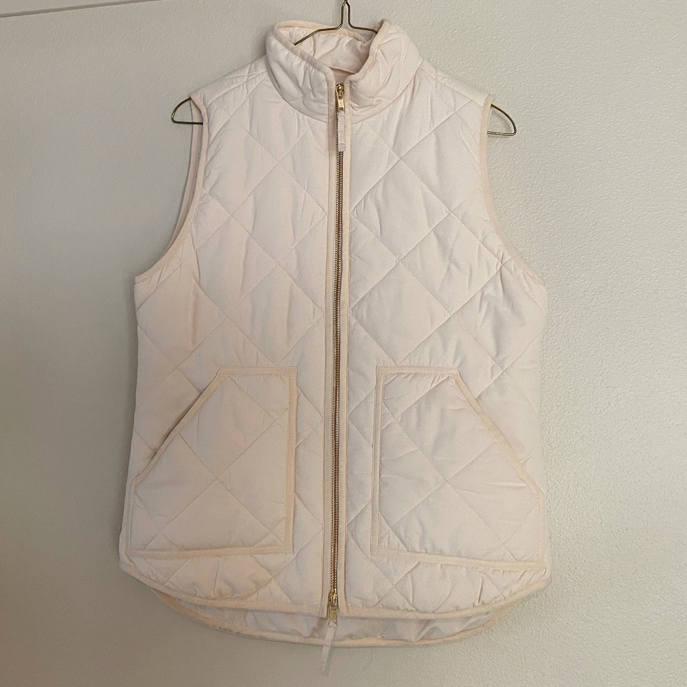 J. Crew | Ivory Quilted Puffer Vest | Women's XS